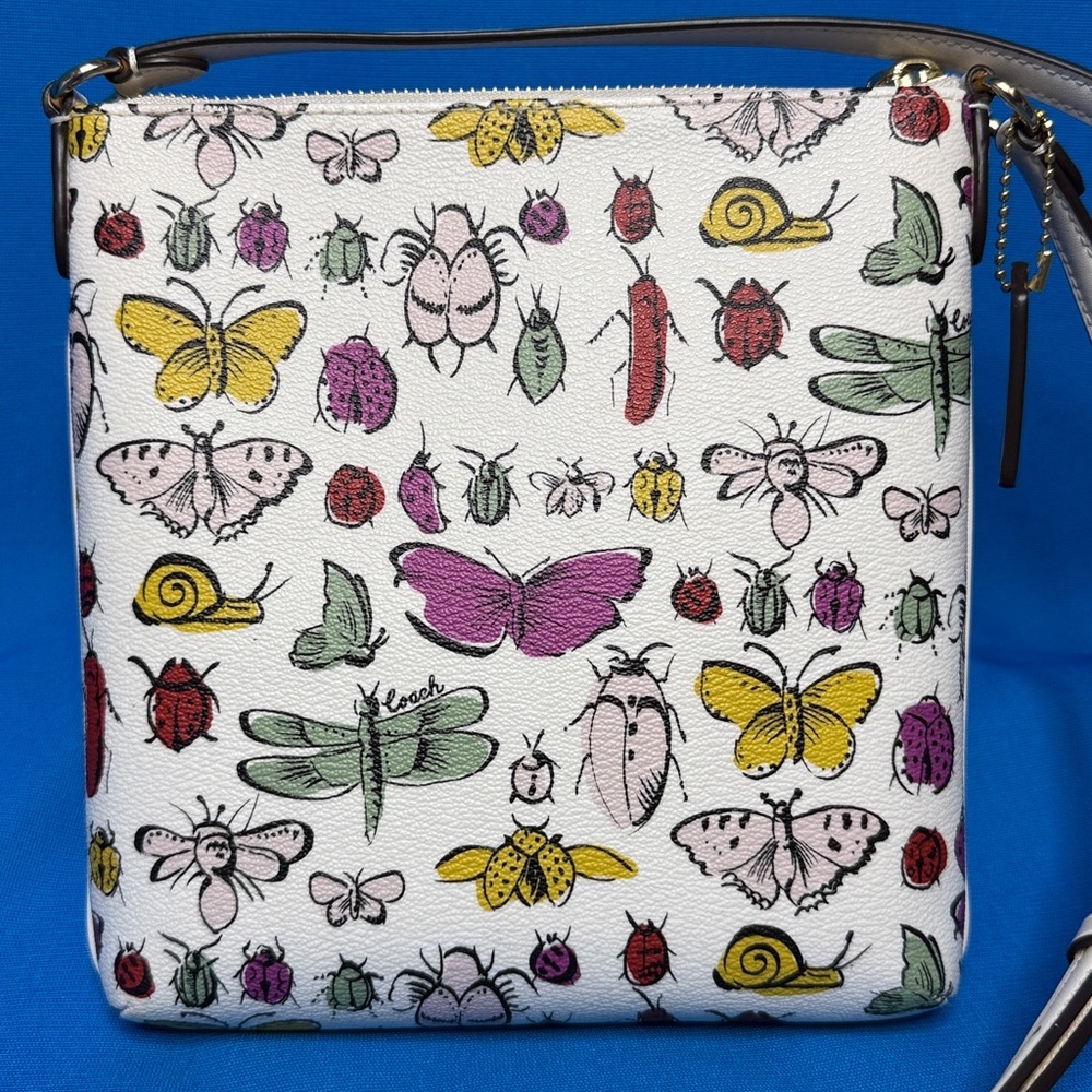 EUC COACH MINI ROWAN FILE CREATURE / INSECT / BUG PRINT CROSSBODY / SHOULDER BAG - Picture 4 of 17